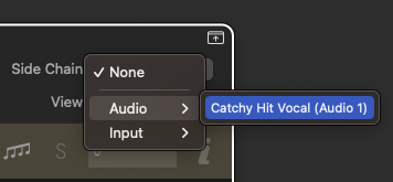 在Logic Pro 中选择侧链