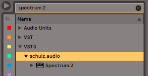 Spectrum 2 Plugin Browser