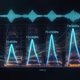 Abstract visualization of sound waves and frequency spectra, with distinct, stable peaks highlighted in a vibrant color, representing vocal formants. The background is dark and moody, with subtle light trails suggesting the movement of sound.